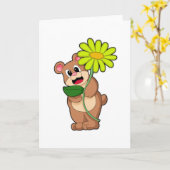 黄色い花のクマ カード (黄色い花)