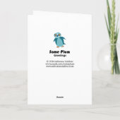 黄色い花のグリーティングカードのレディーバグ カード (裏面)