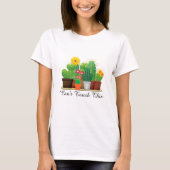 黄色い花のサボテン / ガーデンTシャツ Tシャツ (正面)