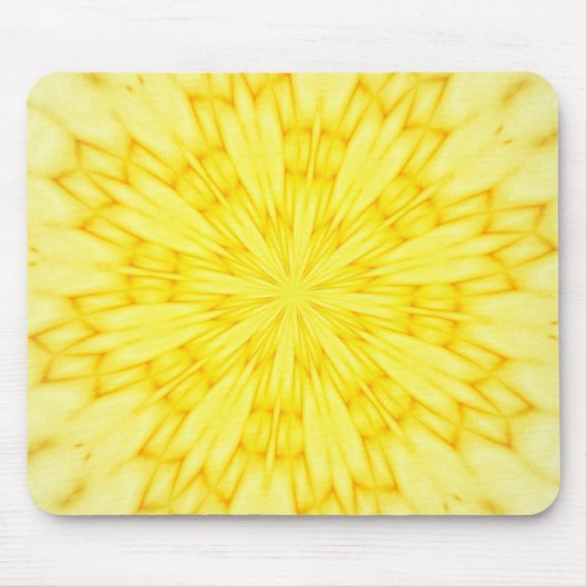 黄色い花のフラクタル マウスパッド (正面)