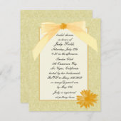 黄色い花のブライダルシャワー招待状 招待状 (正面/裏面)