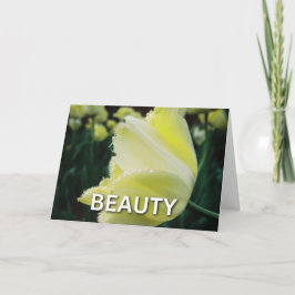 黄色い花のプロファイル – 美しいカード カード