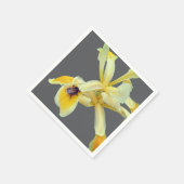 黄色い花の上に咲く スタンダードカクテルナプキン (角)