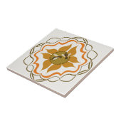 黄色い花の上に座っている2つのミツバチ タイル (側面)