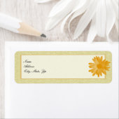 黄色い花の住所 シール (インサイチュ)