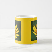 黄色い花の写真マグカップ コーヒーマグカップ (中央)