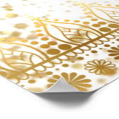 黄色い花の女の子のハルディウェルカムサイン ポスター (角)