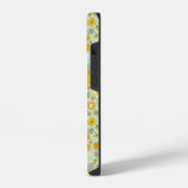 黄色い花の庭の模様 iPhoneケース (左側面)