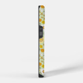 黄色い花の庭の模様 iPhoneケース (右側面)