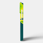 黄色い花の抽象芸術水色 Case-Mate iPhoneケース (裏面 / 左)