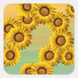 黄色い花の春 スクエアシール