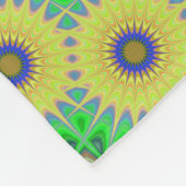 黄色い花の曼荼羅 フリースブランケット (角)