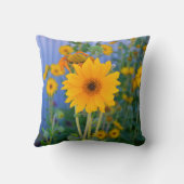 黄色い花の枕 クッション (裏面)