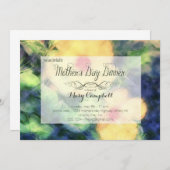 黄色い花の母の日の夕食の招待状 招待状 (正面/裏面)