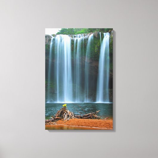 黄色い花の滝16x24 キャンバスプリント (正面)