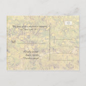 黄色い花の畑、RSVP インビテーションポストカード (裏面)