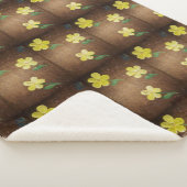 黄色い花の絵 シェルパブランケット (3/4)