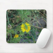 黄色い花の緑のバッタ マウスパッド (マウス)
