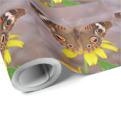 黄色い花の美しい蝶 ラッピングペーパー (ロールコーナー)