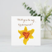 黄色い花の花嫁のカードは? 招待状 (スタンド正面)