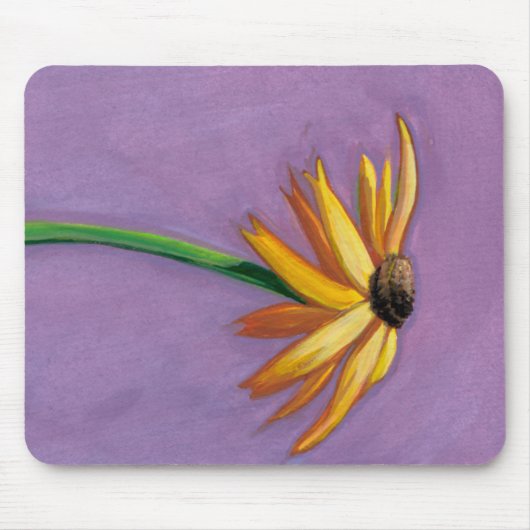 黄色い花の芸術の美しいGaillardiaの絵画 マウスパッド (正面)