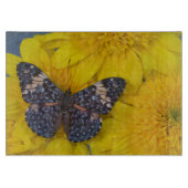 黄色い花の蝶 カッティングボード (正面)