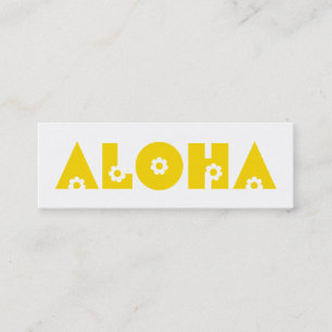 黄色い花のAloha スキニー名刺