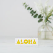 黄色い花のAloha スキニー名刺 (スタンド正面)