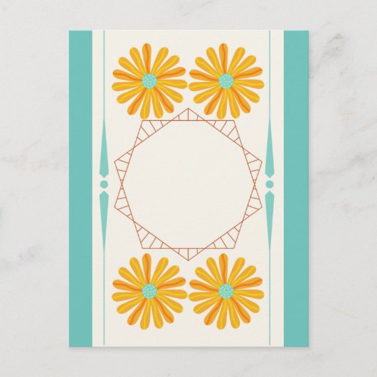 黄色い花はがき ポストカード (正面)