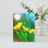 黄色い花はがき ポストカード (スタンド正面)