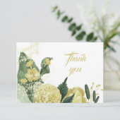 黄色い花は緑葉 サンキューカード (スタンド正面)