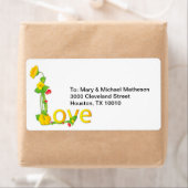 黄色い花を愛する ラベル (インサイチュ)