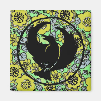 黄色い花を持つクラウフット磁石 マグネット