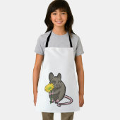 黄色い花を持つネズミ エプロン (インサイチュ)