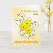 黄色い花を持つ母の日のために カード (黄色い花)