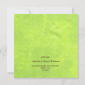 黄色い花オン抽象芸術グリーンモノグラム (裏面)