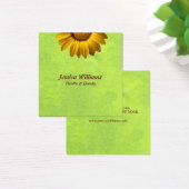 黄色い花オン抽象芸術グリーンモノグラム (デスク)