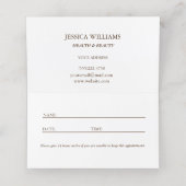 黄色い花オン抽象芸術グリーンモノグラム 予約カード (内部開封)