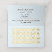 黄色い花オン抽象芸術グリーンモノグラム 予約カード (内部開封)