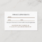 黄色い花オン抽象芸術グリーンモノグラム 予約カード (裏面)