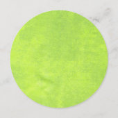 黄色い花オン抽象芸術結婚グリーン メニュー (裏面)