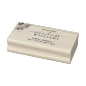 黄色い花オン抽象芸術結婚グリーン ラバースタンプ (スタンプ)