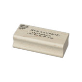 黄色い花オン抽象芸術結婚グリーン ラバースタンプ (スタンプ)