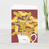 黄色い花カード カード (裏面)