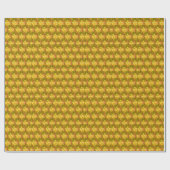 黄色い花デザイン ラッピングペーパー (フラット)