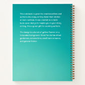 黄色い花ブックカバーインスピレーション手帳 ノートブック (裏面)