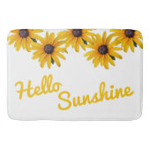 黄色い花写真花風呂マット バスマット (正面)