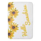 黄色い花写真花風呂マット バスマット (正面縦)