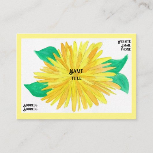 黄色い花名刺 名刺 (正面)