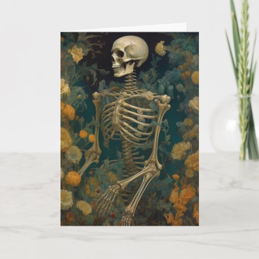黄色い花園のすべての行事の骨格 カード (正面)